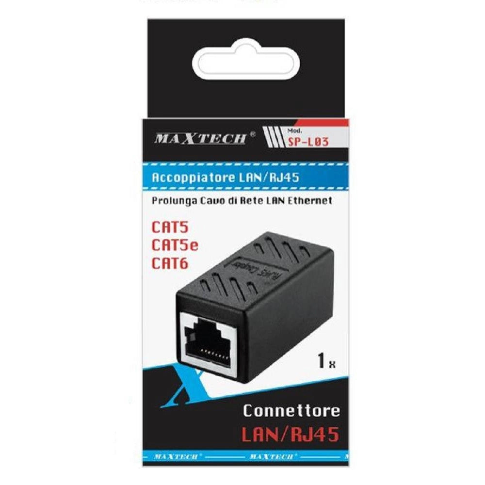 Trade Shop - Accoppiatore Connettore Rete Lan/rj45 Ethernet Cat5/cat5e/cat6 Adattatore Sp-l03 -