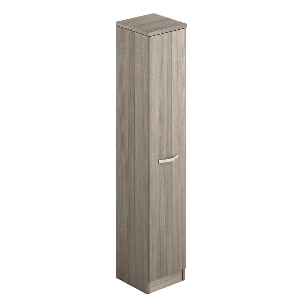 Scarpiera olmo in legno con un’anta e 6 ripiani cm h180x36x38