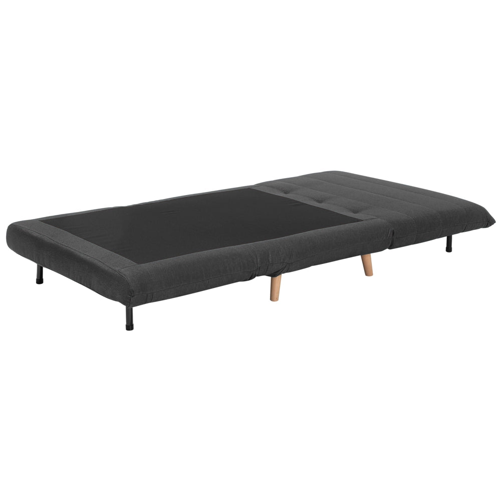 Divano letto piccolo in tessuto grigio scuro 1 posto letto pieghevole senza braccioli scandinavo