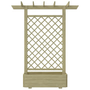Fioriera con Pergolato da Giardino-Vaso di fiori 162x56x204 cm in Legno