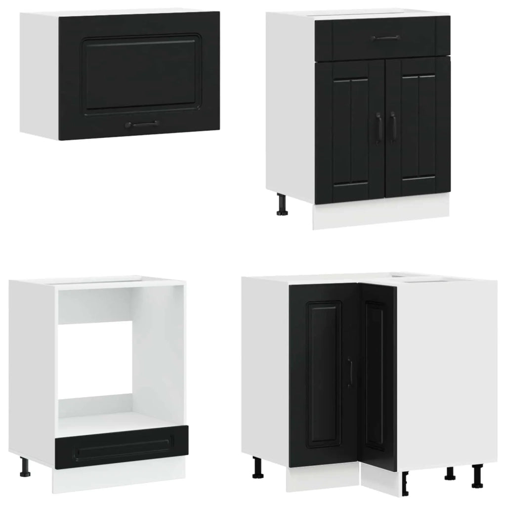 Unità Cucina KALMAR 8 pcs Nero Legno ingegnerizzato 3438458