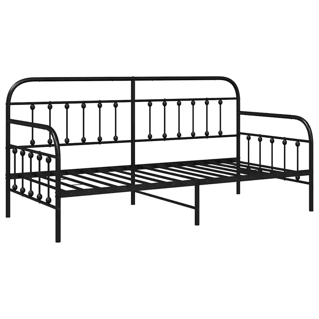 Struttura per letto di giorno Nero 100 x 200 cm 42002633