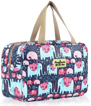 Toilettes per viaggiatori, organizzatore di cosmetici per donne e uomini, grande borsa da toilette con maniglia, borsa da viaggio per accessori, reattante per toilette, borsa per make-up con maniglia per donne e uomini.
