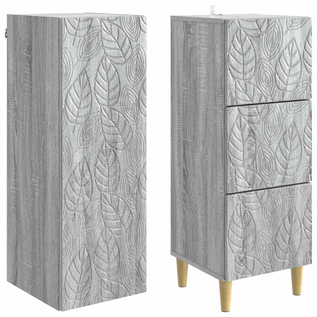Set di armadi 2 pcs Sonoma grigio 33 x 34,5 x 90 cm 3416733