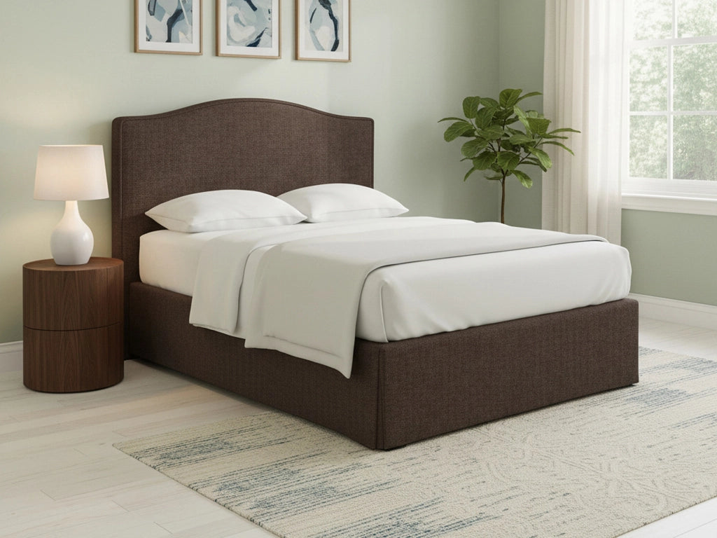 Batley, Letto Singolo Sfoderabile Made in Italy, Marrone