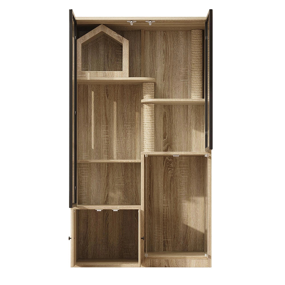 Villa per gatti 4 piani - Xylo - 90x50x160cm legno naturale