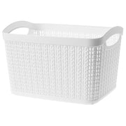 Contenitore portaoggetti KADAX da 6,6 litri, cestino organizer in plastica bianca