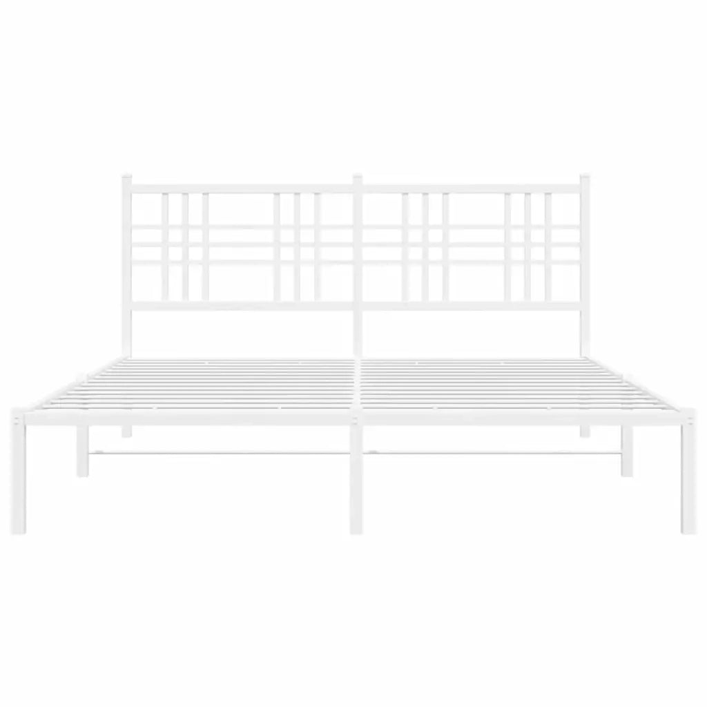Giroletto con Testiera Metallo Bianco 150x200 cm