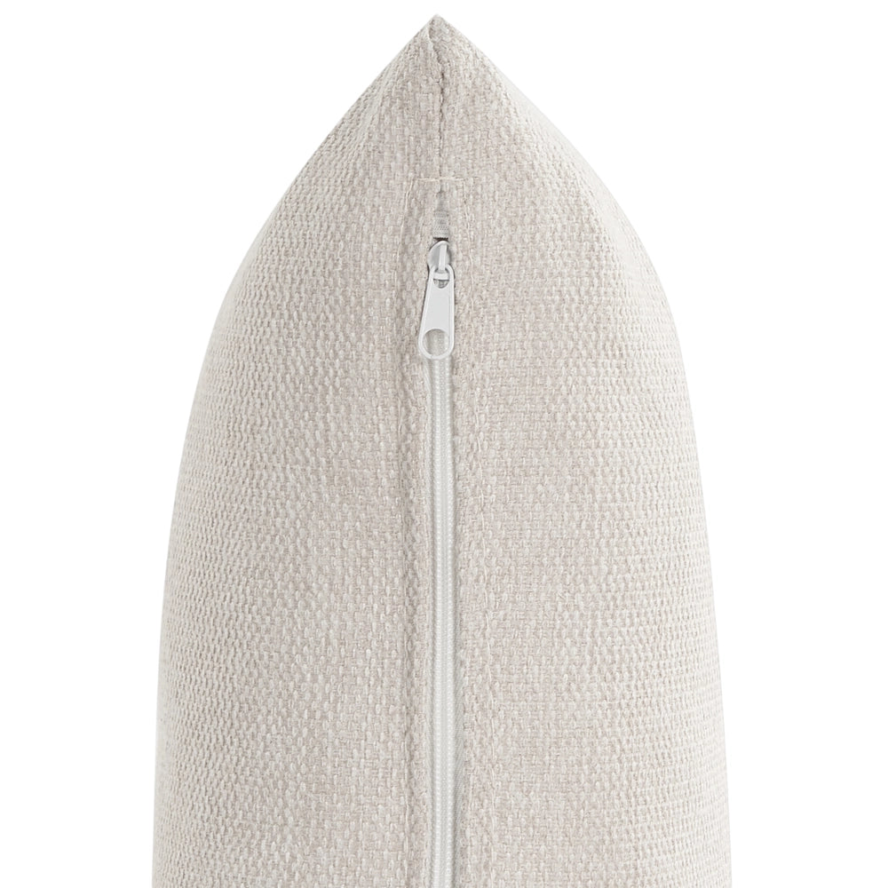Divano angolare a 3 posti a sinistra Beige Tessuto imbottito Binario Braccioli aggiuntivi Cuscini Stile moderno minimalista