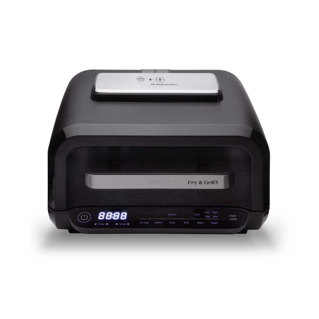 Friggitrice ad aria con grill multifunzione 4L, temperatura 50-230°C con display touch e 10 programmi automatici - Sogo