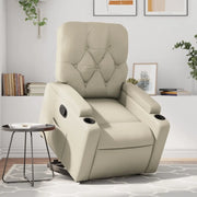 Poltrona Alzapersona Reclinabile Crema in Similpelle 3204773