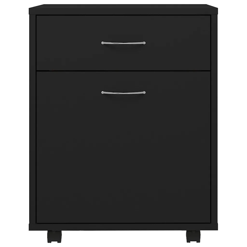 Mobiletto con Rotelle Nero 45x38x54 cm in Truciolato cod mxl 52103