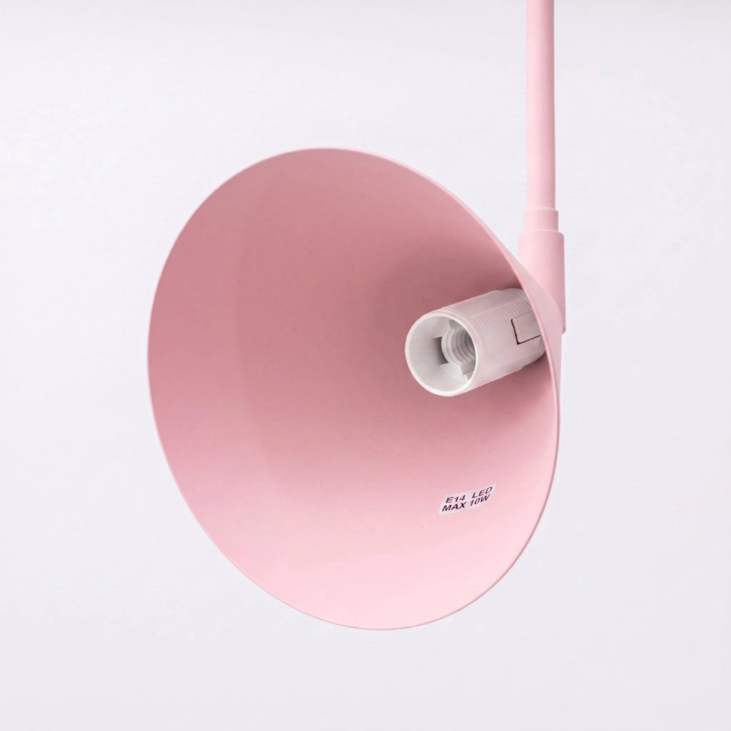 Applique NOX 1 rosa con interruttore