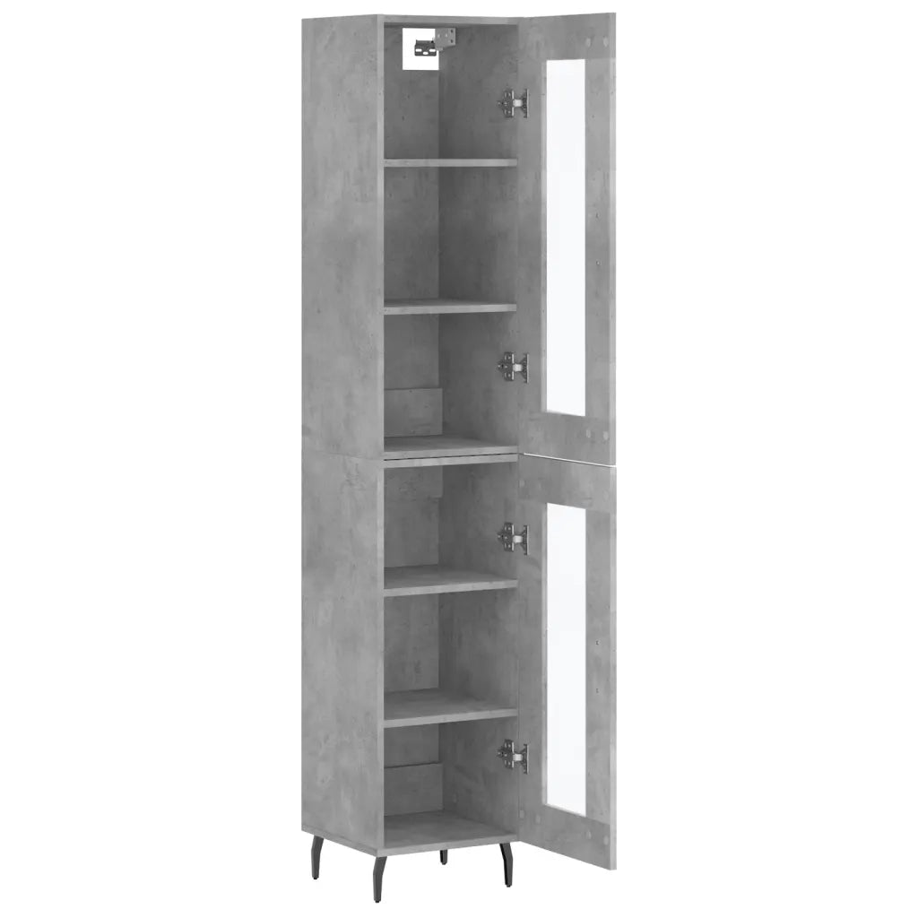 Credenza Grigio Cemento 34,5x34x180 cm in Legno Multistrato 3199445