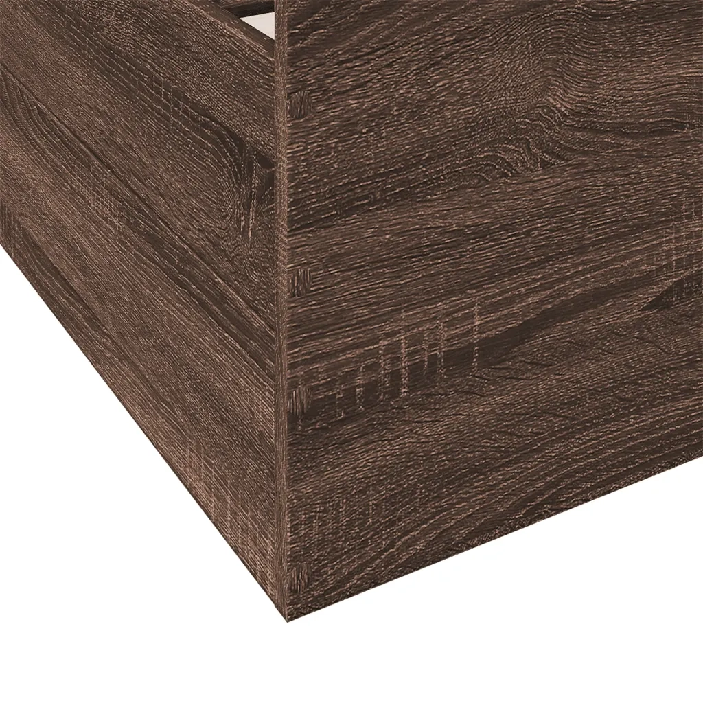 Giroletto Cassetti Rovere Marrone 75x190 cm Legno Multistrato 3280355