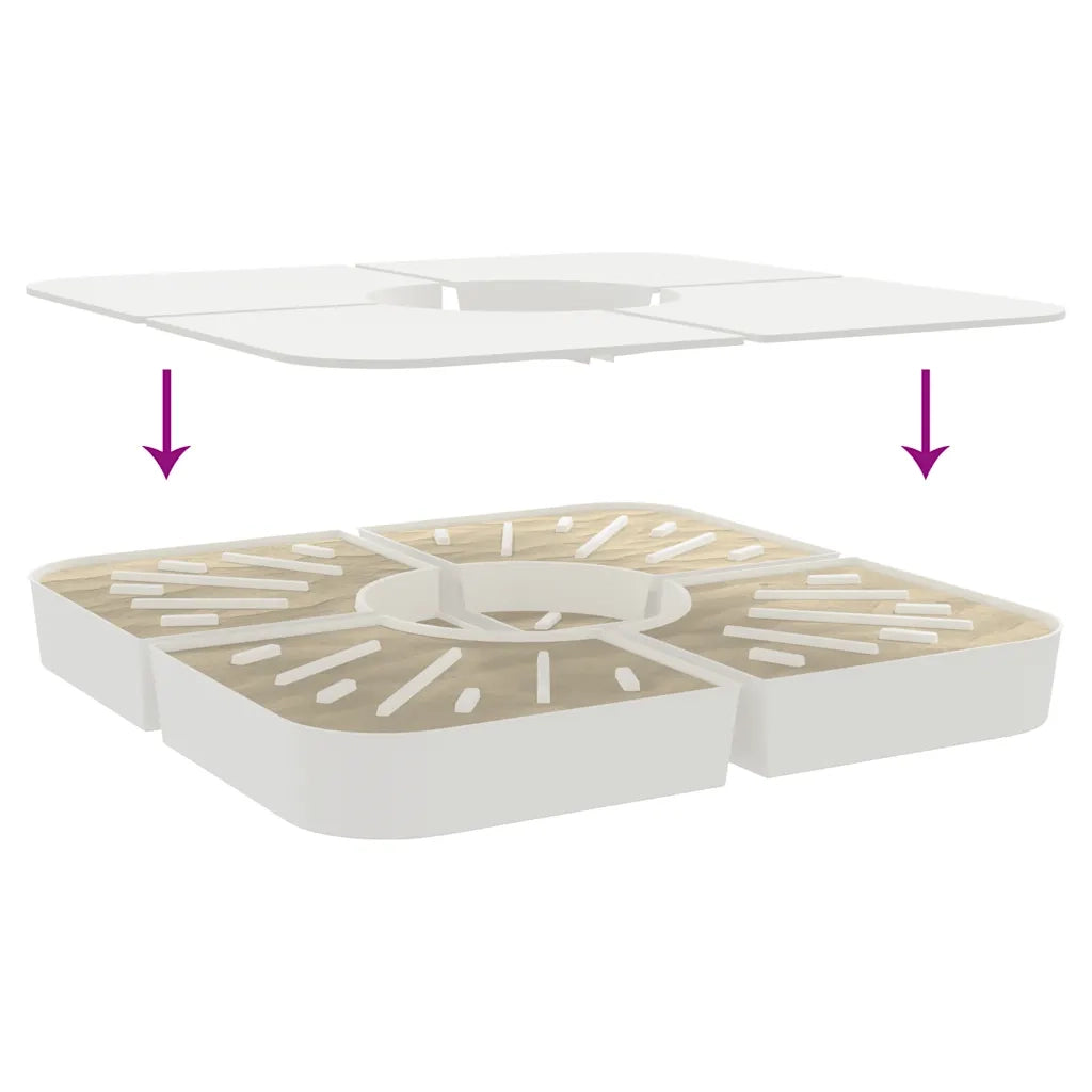 Set Base per Ombrellone 4 pz con Supporto a Croce 100 kg PP 847446