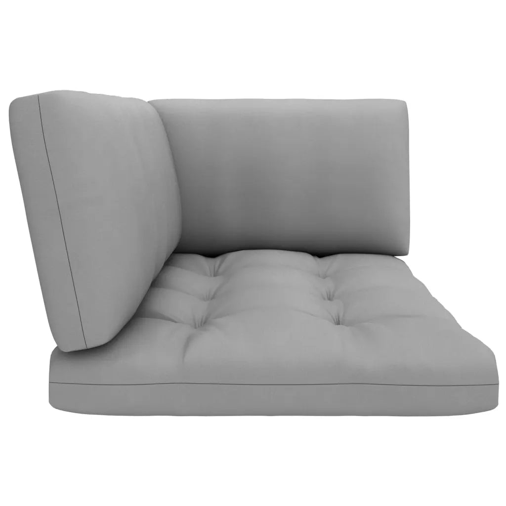 Set di Divani su Pallet 6pz e Cuscini in Pino Impregnato Bianco cod mxl 49982