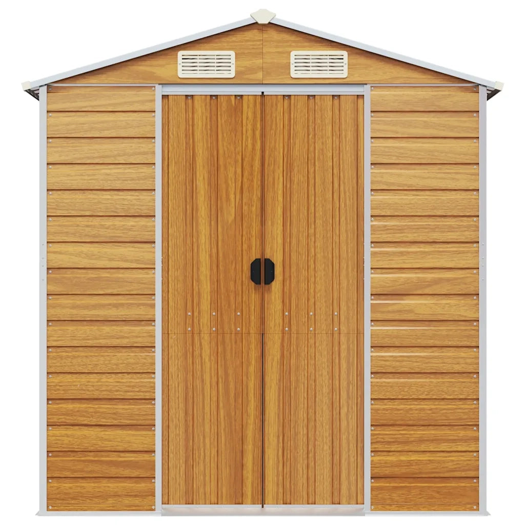 Capanno Giardino Marrone Chiaro 191x385x198cm Acciaio Zincato 3188278