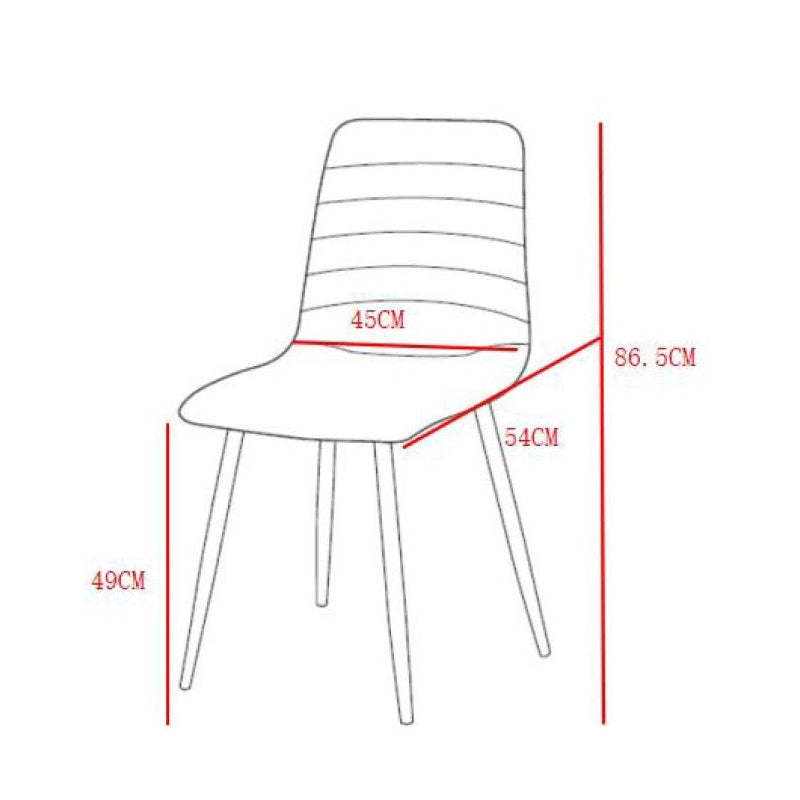 Set di 4 Sedie Livia In Tessuto Verde Scuro Gambe Nere Dimensione : 45x52 5x88 Cm