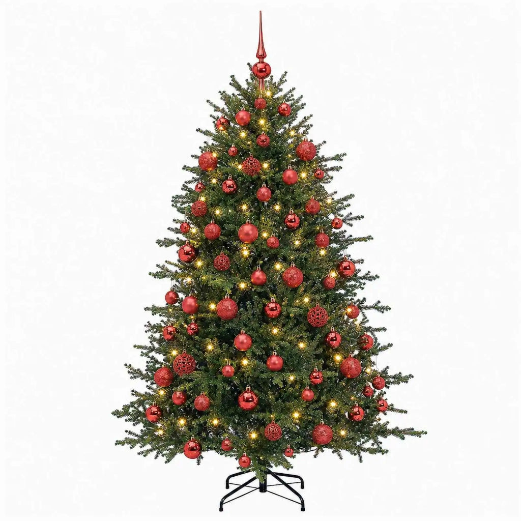 Albero di Natale artificiale con palline 180 cm 300 LED 3466829