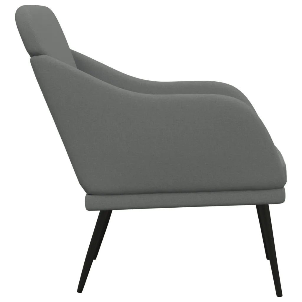 Poltrona Grigio Scuro 63x76x80 cm in Tessuto 351475