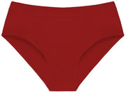 Confezione da 3 pezzi di intimo femminile, tessuto di cotone puro, impermeabile, protezione mestruale, lavabile, colore Rosso