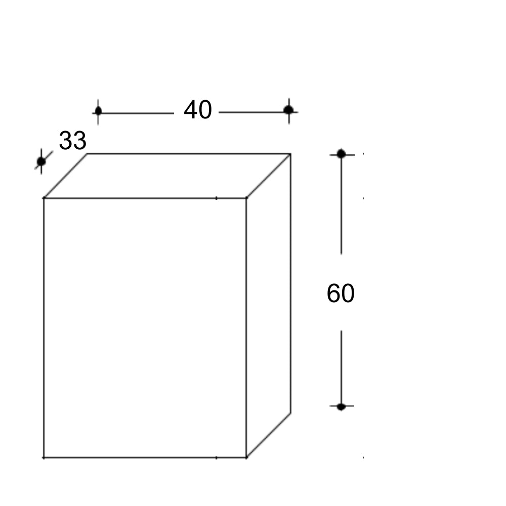 Pensile Cucina Apertura Anta Sinistra 40x33x60A cm in Nobilitato Bianco Opaco