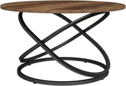 Tavolino Calgary, Legno antico/Nero, 79.5 x 62 cm con ampia superficie di lavoro