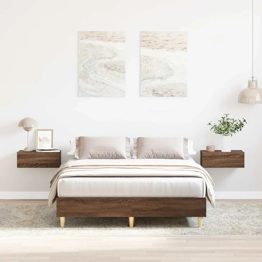 Giroletto senza Materasso Rovere Marrone 120x190 cm Truciolato