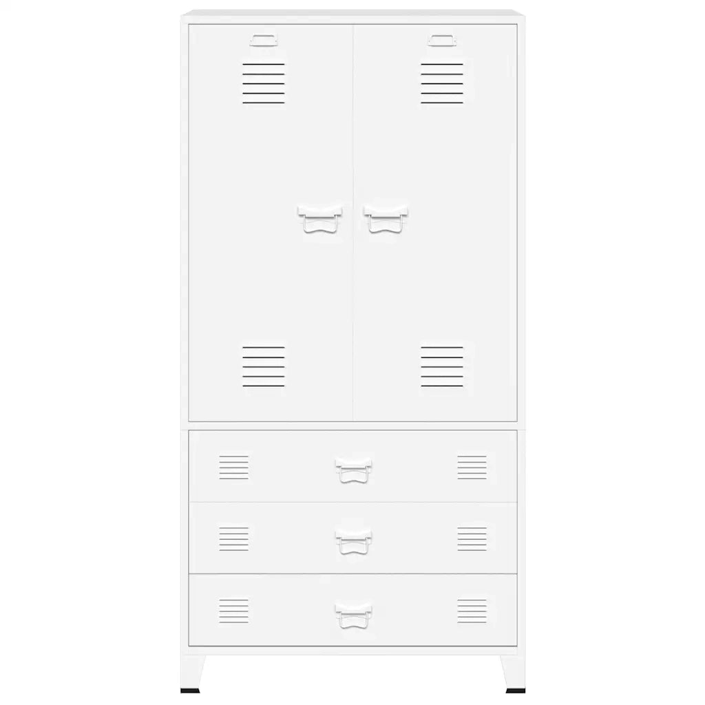 Armadio Bianco Industriale 90x50x180 cm in Metallo 339614