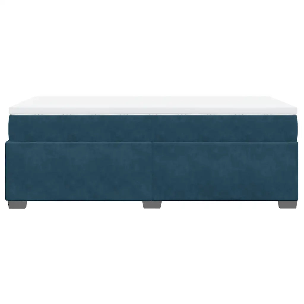 Giroletto a Molle con Materasso Blu Scuro 80x200 cm in Velluto 3285249