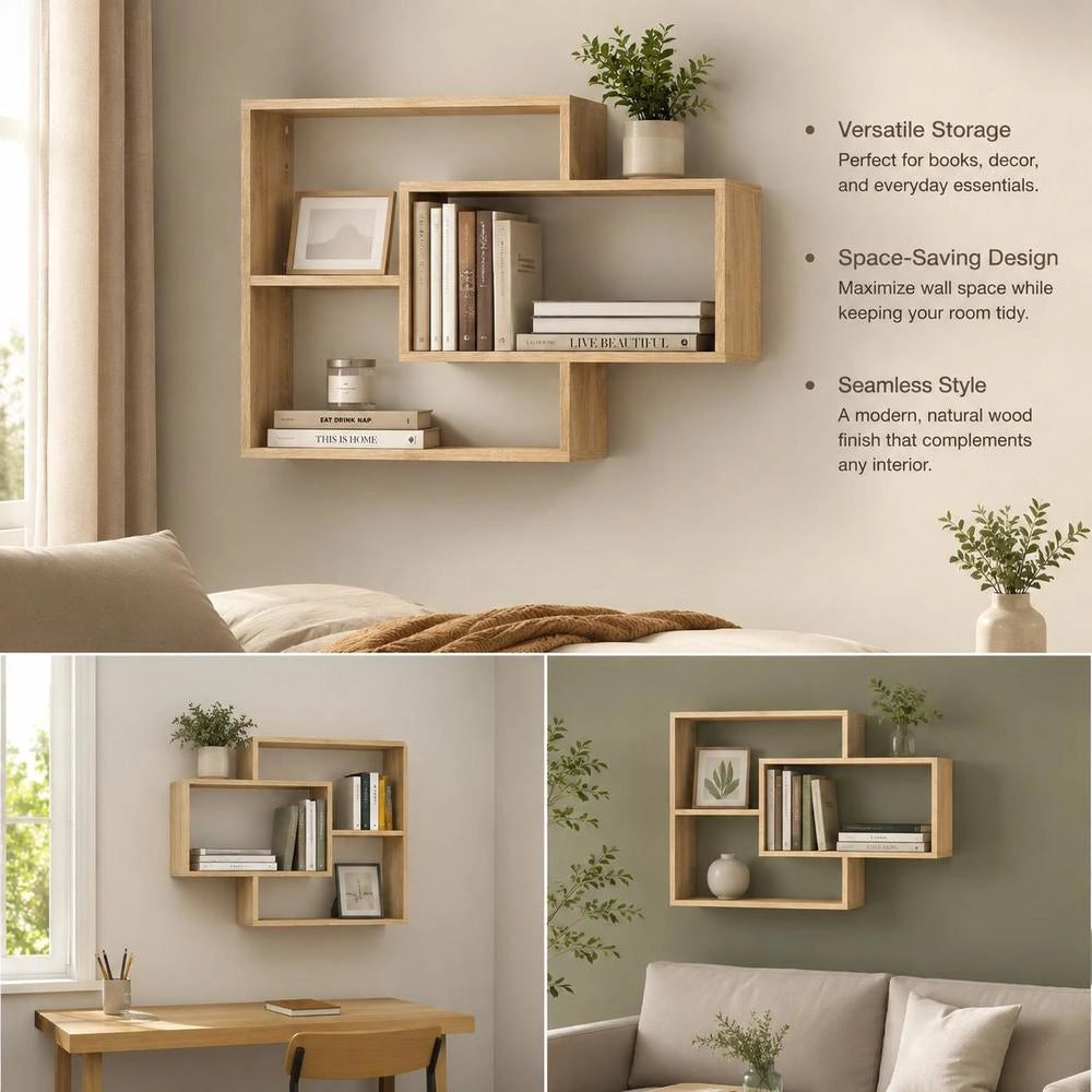 Wall Shelves Sonoma Oak 104x20x58.5 Cm Wood-based Material