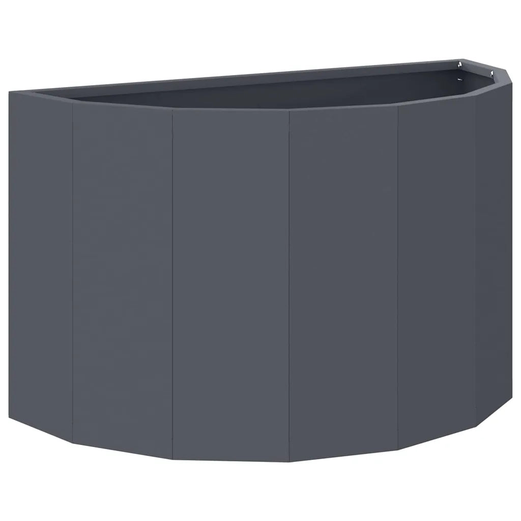 Fioriera Antracite 60 x 30 x 35 cm Acciaio