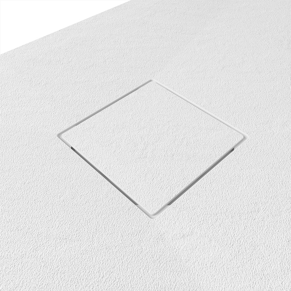 Piatto doccia 80x80 cm semicircolare colore bianco effetto pietra | Samos