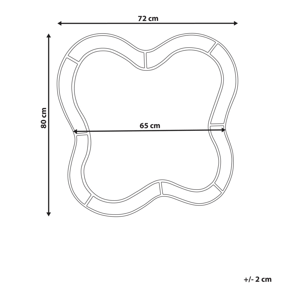 Specchio da parete di forma irregolare in vetro e MDF rosa stile moderno