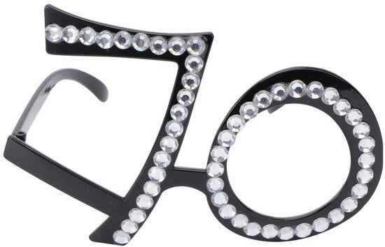 Bracciale da compleanno con struttura a cristalli - Occhiali da sole da festa - 70 anni - Decorazione - Accessorio fotografico - Matrimonio