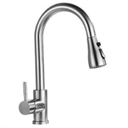 Trade Shop - Miscelatore Cucina Rubinetto Con Doccetta Estraibile Monocomando Satinato 79572 -