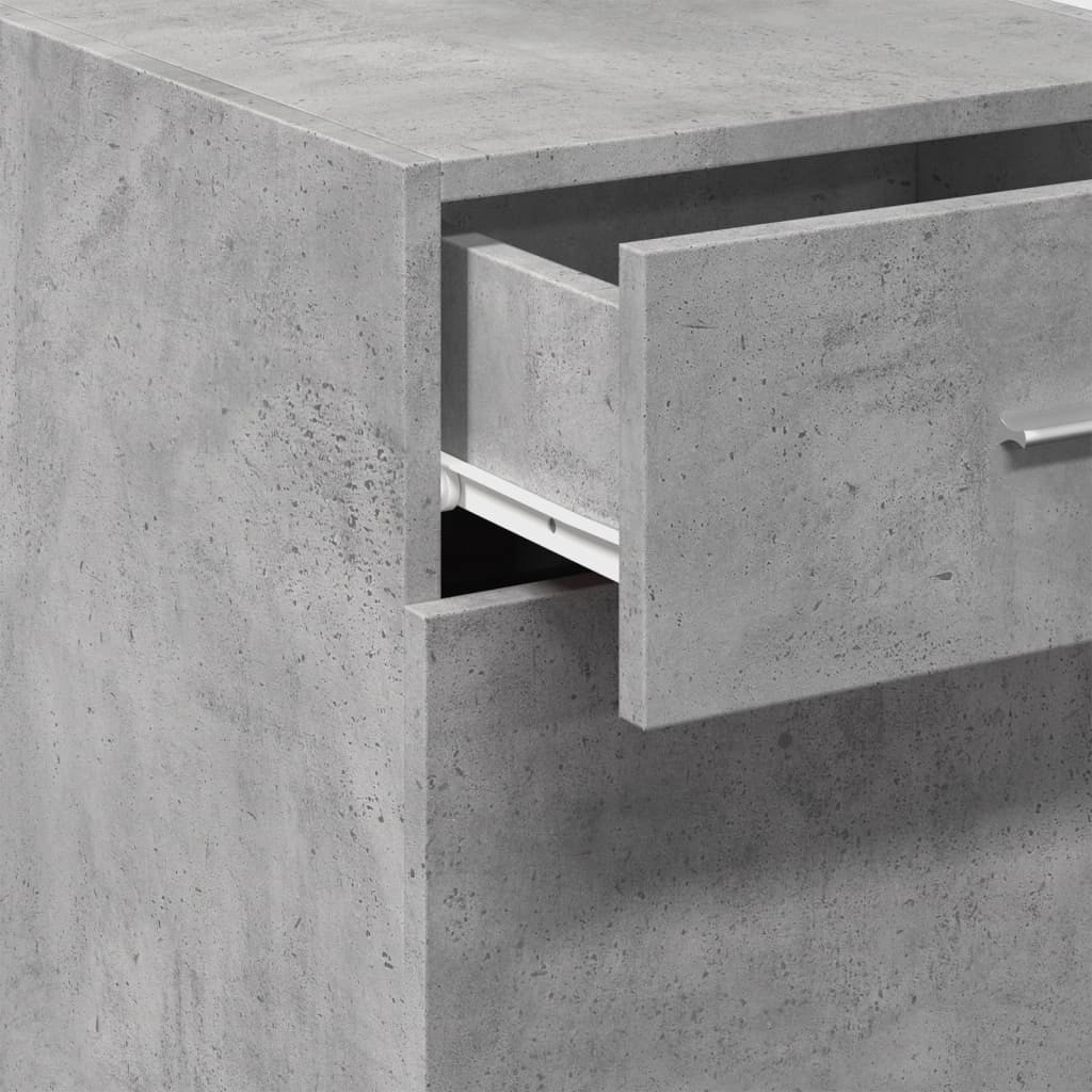 Credenza buffet cassettiera mobile contenitore organizer cucina soggiorno soggiorno 40 x 42,5 x 93 cm derivati ​​del legno grigio 02_0031937