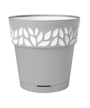 VASO TONDO 'CLOE' Ø 30 x h.29 - greige/grigio quarzo  - STEFANPLAST