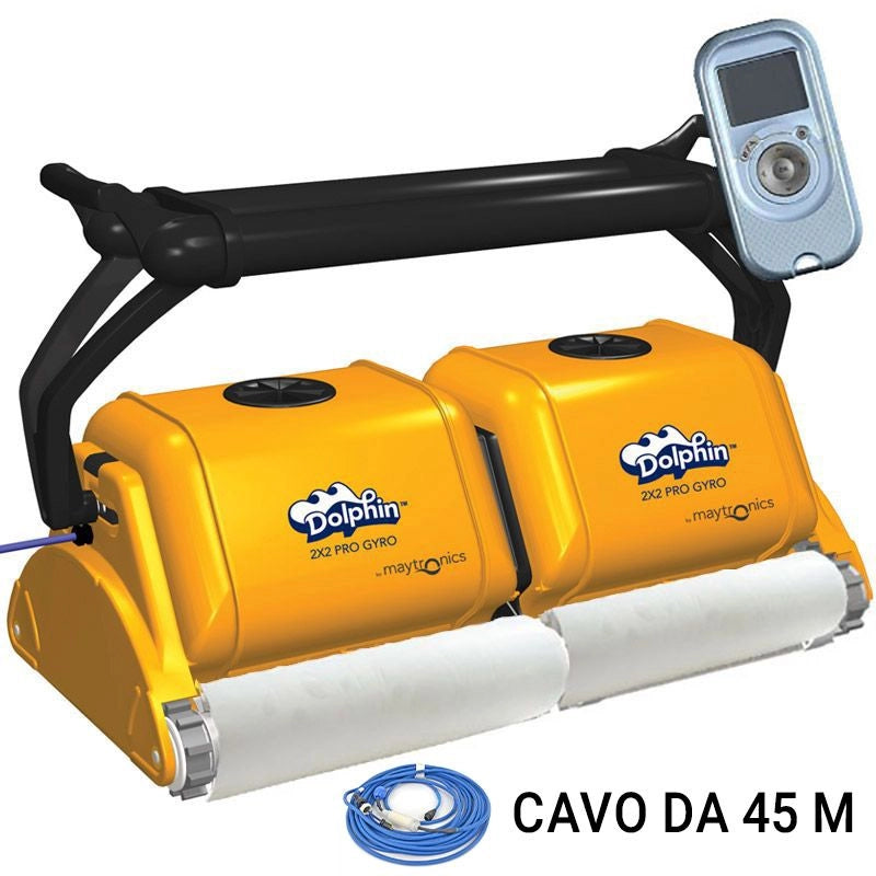 Robot piscina Dolphin 2X2 Pro Gyro by Maytronics DIGITAL Tipo Spazzole: Kanebo, Lunghezza Cavo: 45 m