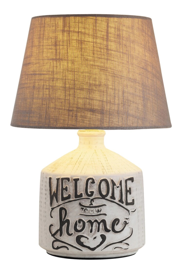 Lampada da tavolo beige in ceramica Petra E14 Rabalux 4386