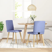 Sedie da Pranzo 2 pz Blu Jeans in Tessuto