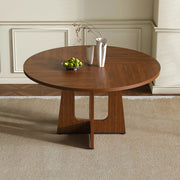 TAVOLO Rotondo Ø 120 cm in MDF color Noce per 4-6 persone