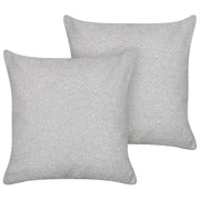 Set di 2 cuscini decorativi Grigio Boucle 45 x 45 cm fodera rimovibile con cerniera Accessori decorativi Boho