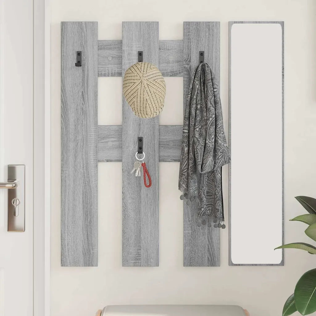 Appendiabiti a muro A parete Grigio Sonoma 65 x 3 x 100 cm 874504