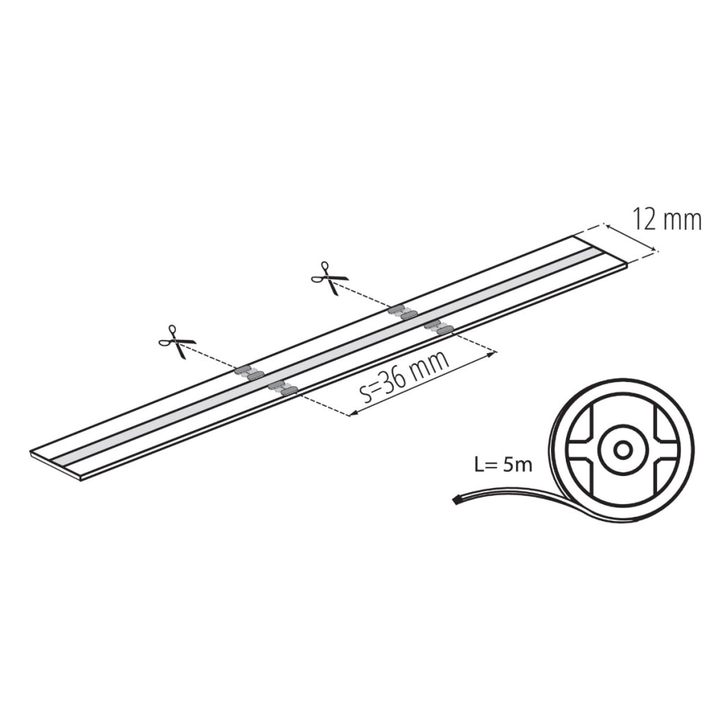 Striscia LED COB 5m 21W/m RGB+CCT dimmerabile 24V IP00 Kanlux
