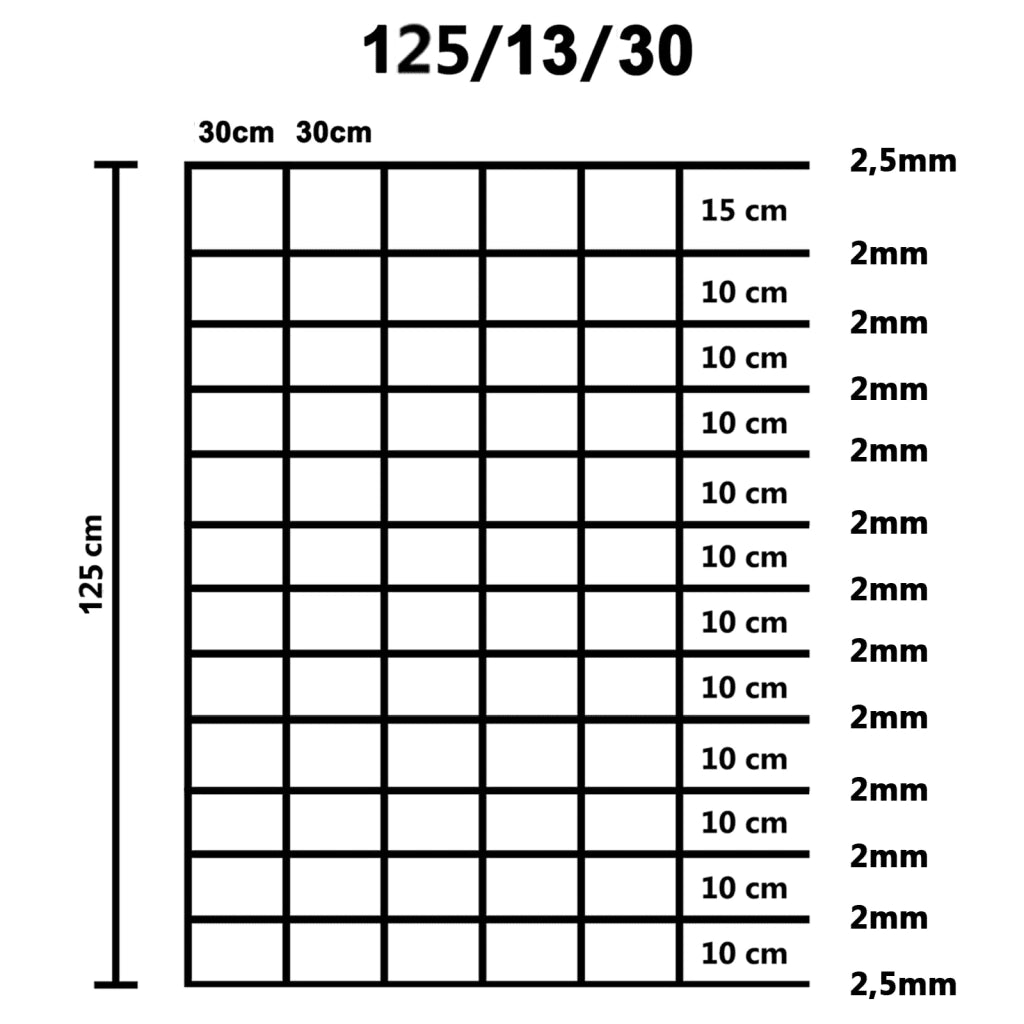 Recinzione da Giardino in Acciaio Zincato 50x1,25 m Argento 149514