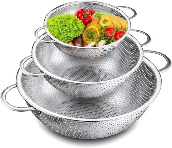 Cucina Trifunzionale Opaca in Acciaio Inossidabile (16,5 cm + 22,5 cm + 28,5 cm)