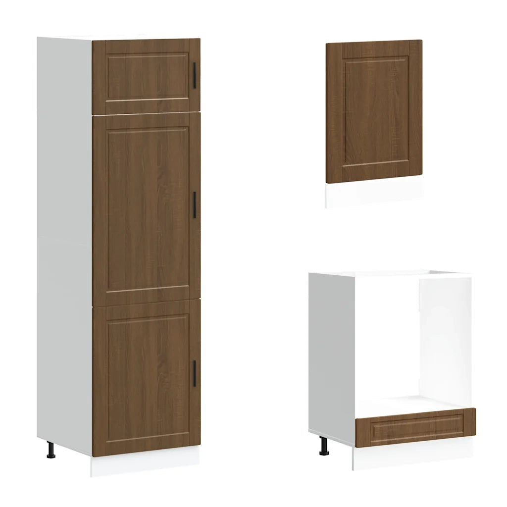 Set Mobili da Cucina 7 pz Porto Rovere Marrone in Truciolato 3314788