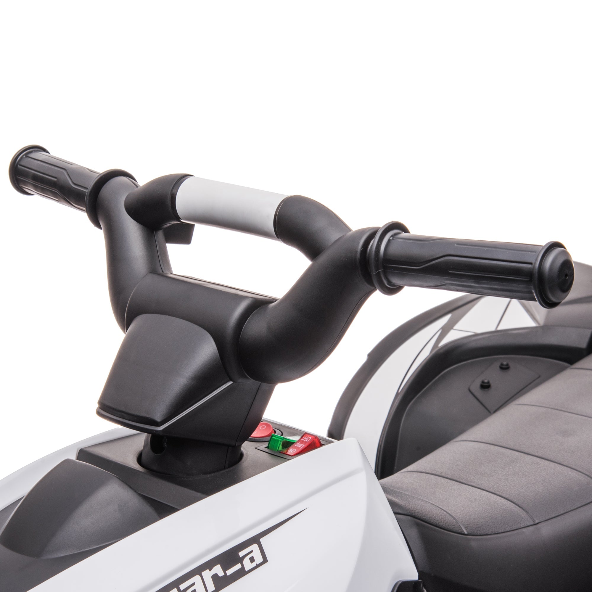 Quad Elettrico per Bambini 12V Ruote Larghe con Sospensioni e Fari LED Bianco